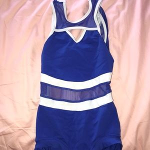 Five dancewear blue leotard